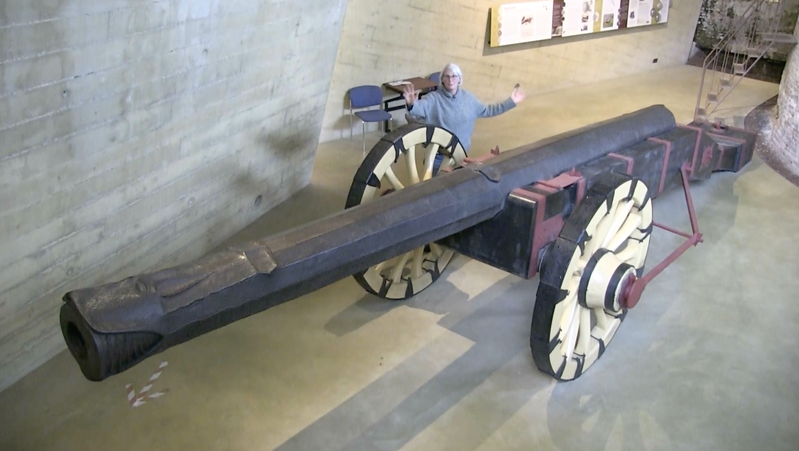 Historisch beeld bij vestingwerken